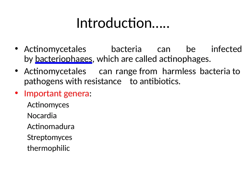 Actinomycetes classification Domain:Bacteria - slide 4 of 30