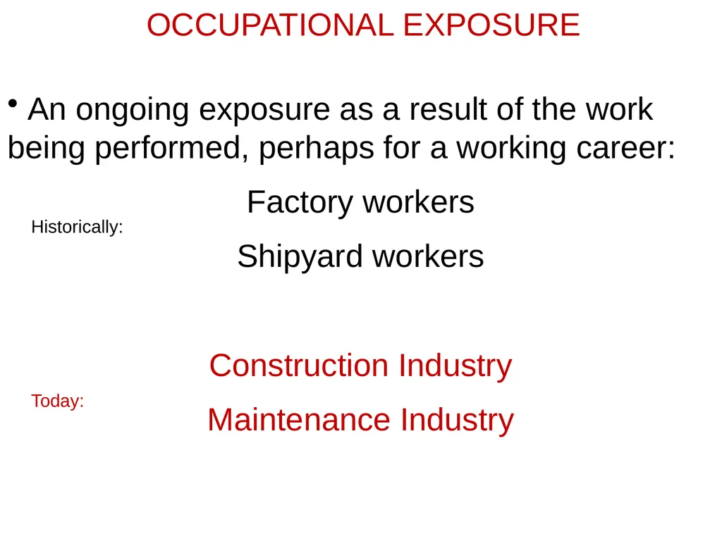 HEALTH EFFECTS OF ASBESTOS EXPOSURE Asbestos is a - slide 4 of 32