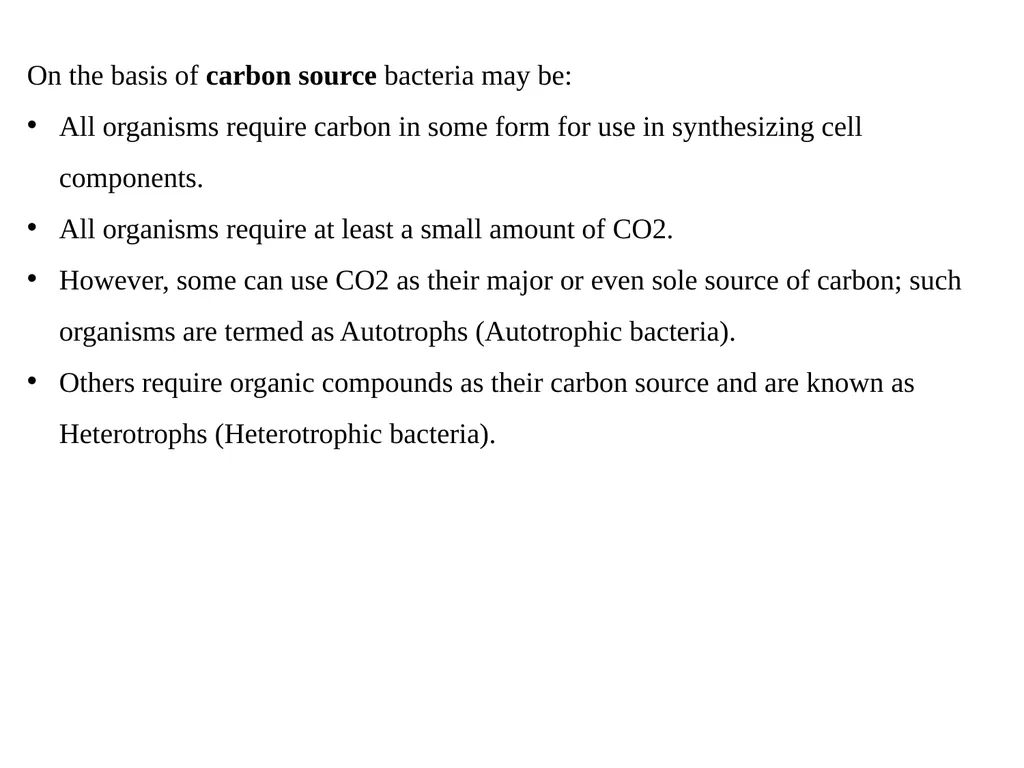 Bacterial nutrition: types and modes of nutrition - slide 6 of 26