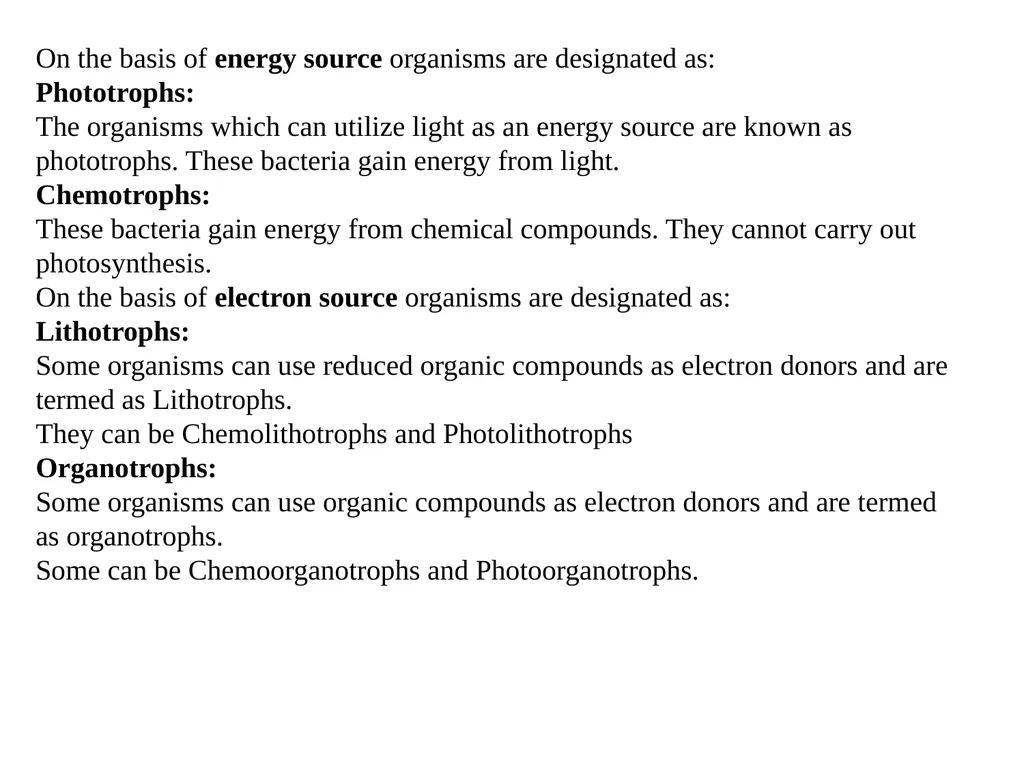 Bacterial nutrition: types and modes of nutrition - slide 4 of 26