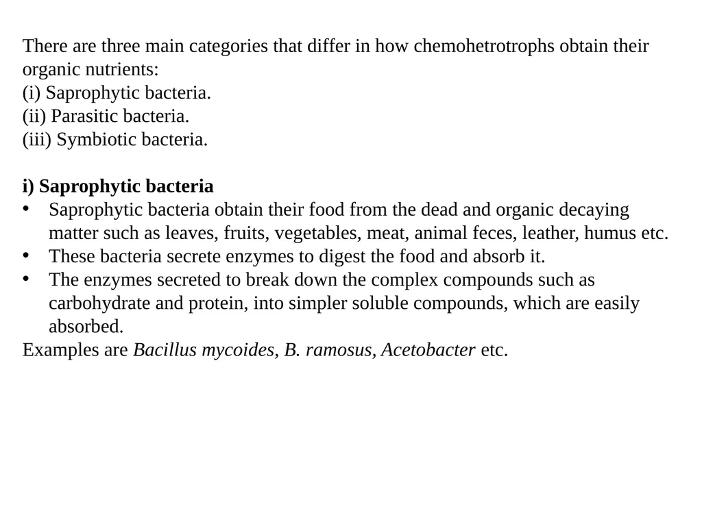 Bacterial nutrition: types and modes of nutrition - slide 11 of 26