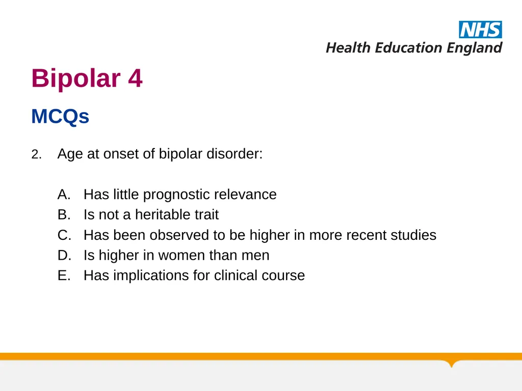 MRCPsych General Adult Psychiatry Bipolar 4 - slide 21 of 29