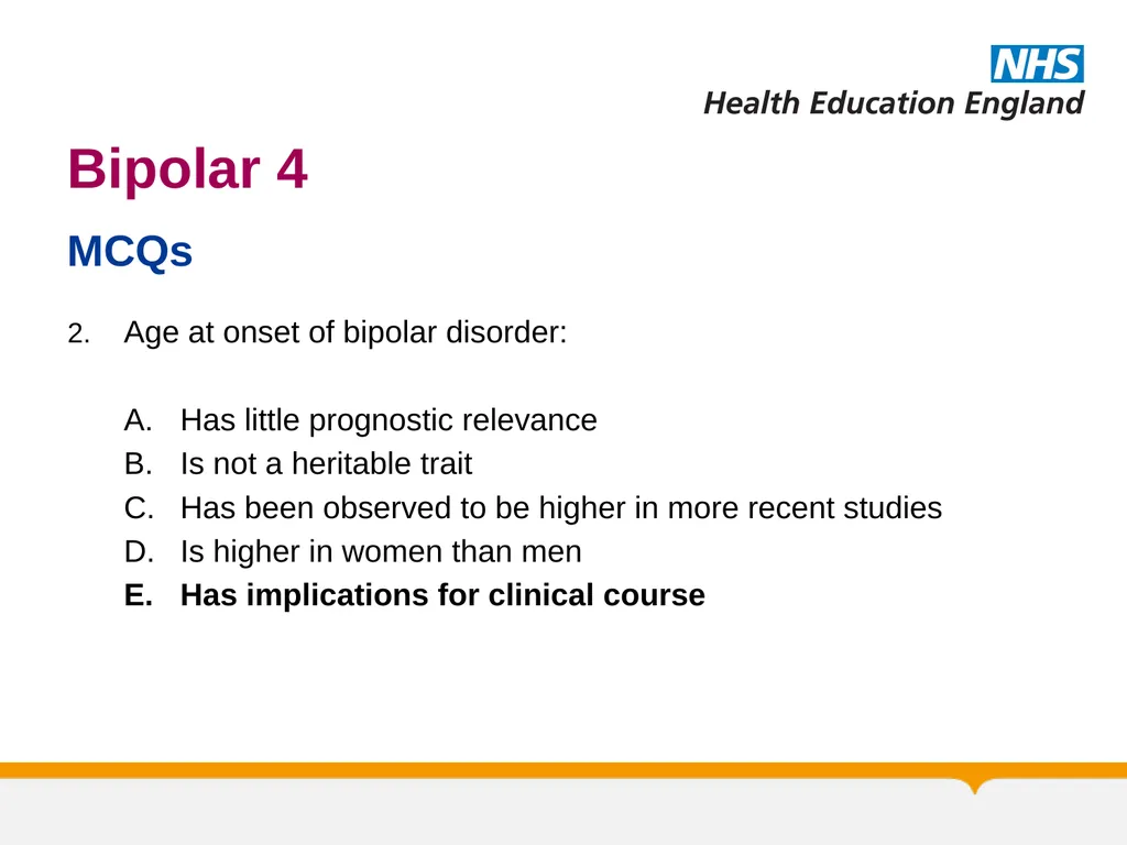 MRCPsych General Adult Psychiatry Bipolar 4 - slide 22 of 29