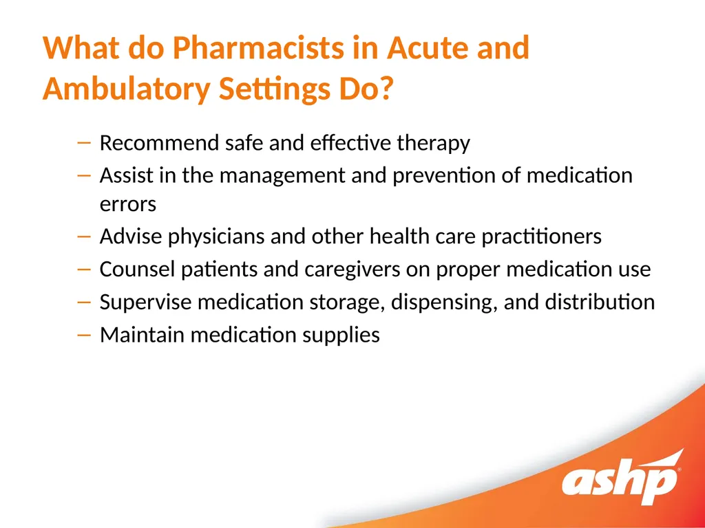 Introduction to Careers in Acute and Ambulatory - slide 4 of 13