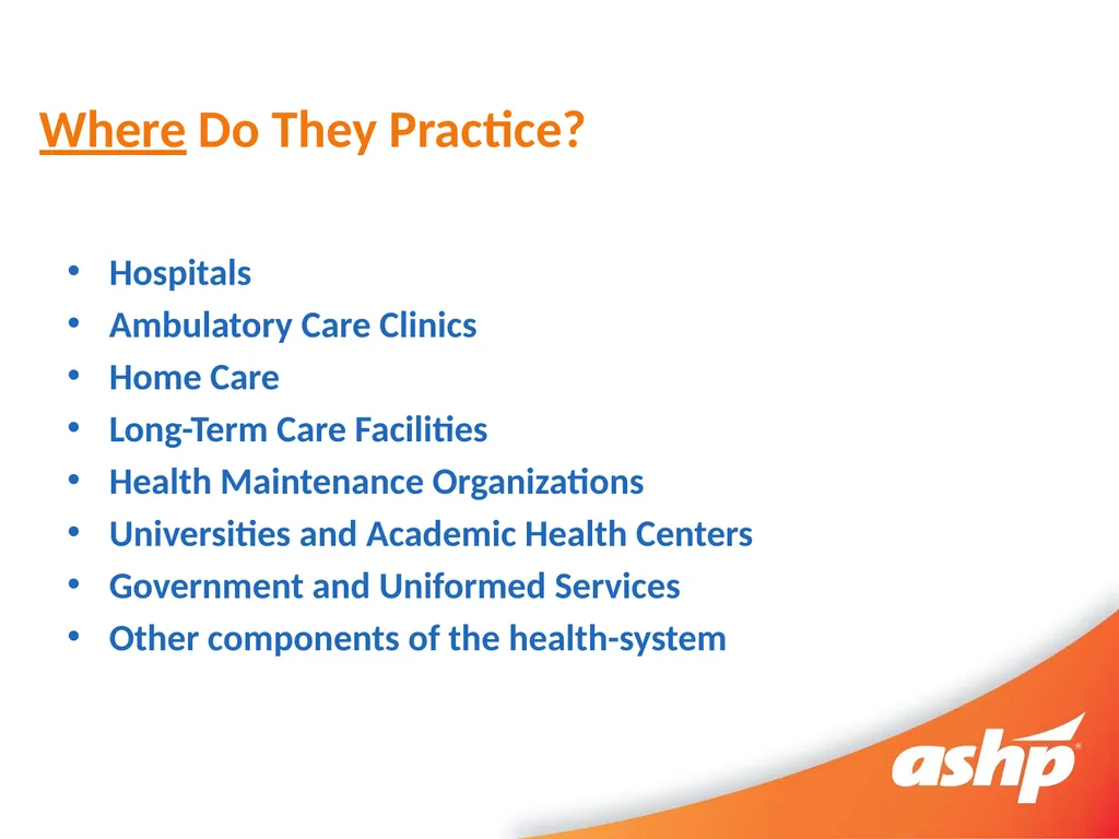 Introduction to Careers in Acute and Ambulatory - slide 3 of 13