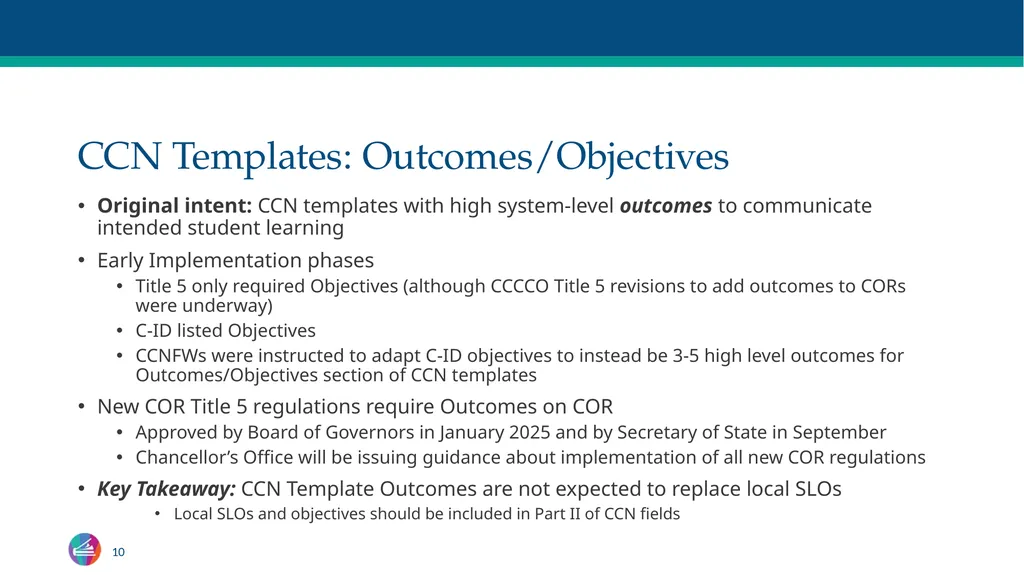 Common Course Numbering Update Curriculum - slide 10 of 14
