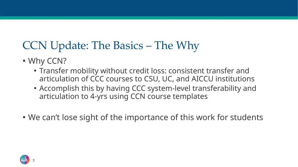 Common Course Numbering Update Curriculum - slide 3 of 14