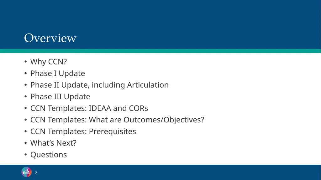 Common Course Numbering Update Curriculum - slide 2 of 14