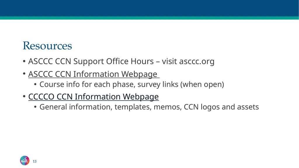 Common Course Numbering Update Curriculum - slide 13 of 14