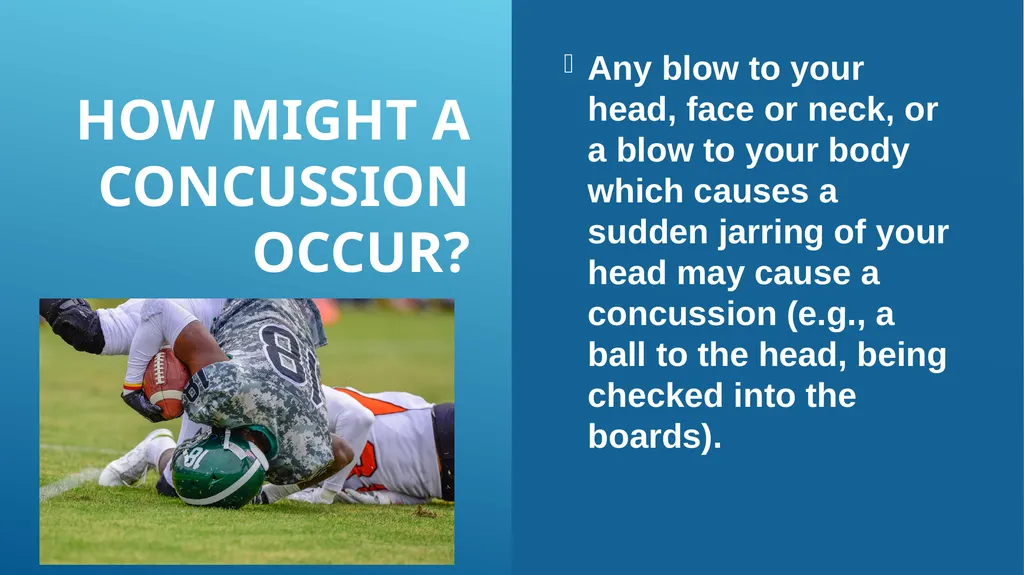 SSSAD ATHLETE EDUCATION CONCUSSION GUIDELINES WHAT - slide 3 of 18