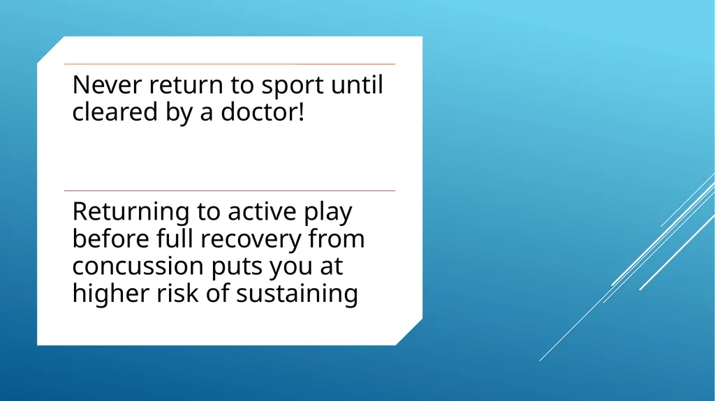 SSSAD ATHLETE EDUCATION CONCUSSION GUIDELINES WHAT - slide 16 of 18
