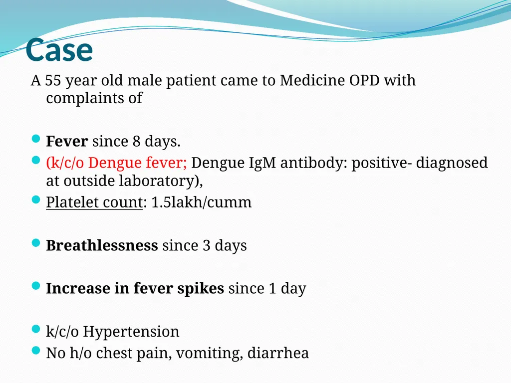 A case of Dengue Virus & Ricketssia co-infection - slide 2 of 16