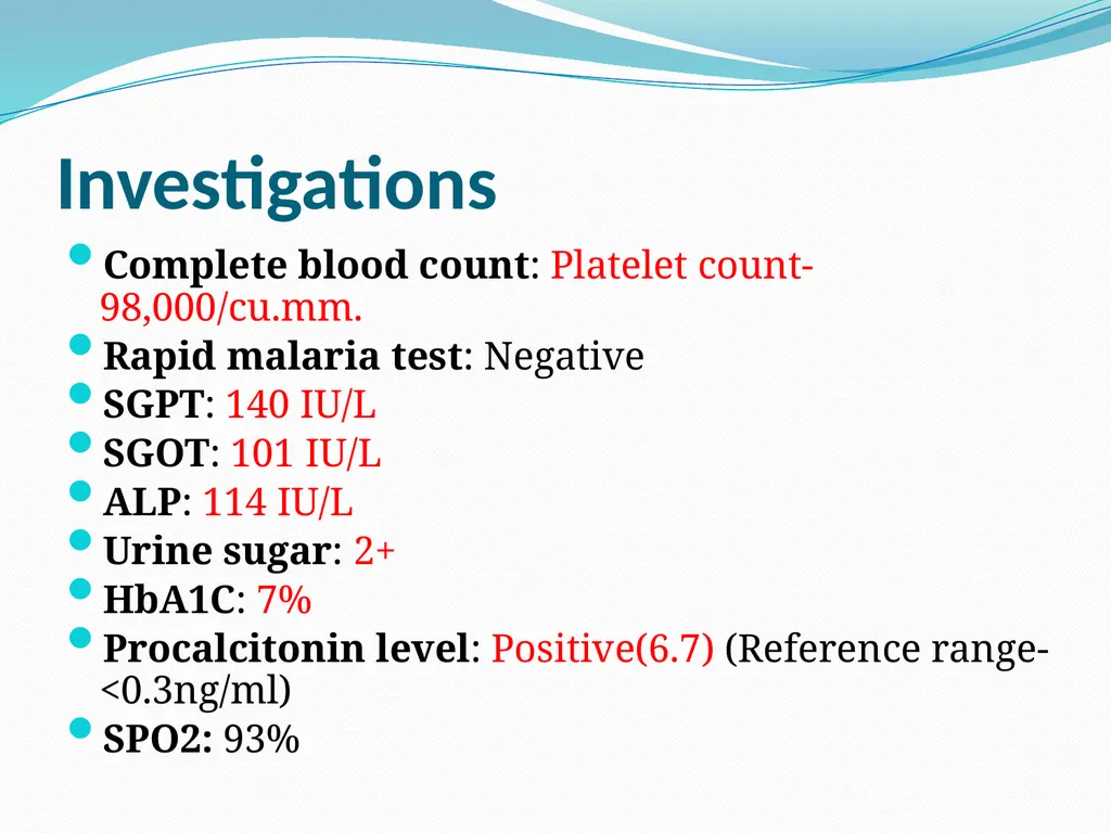 A case of Dengue Virus & Ricketssia co-infection - slide 5 of 16