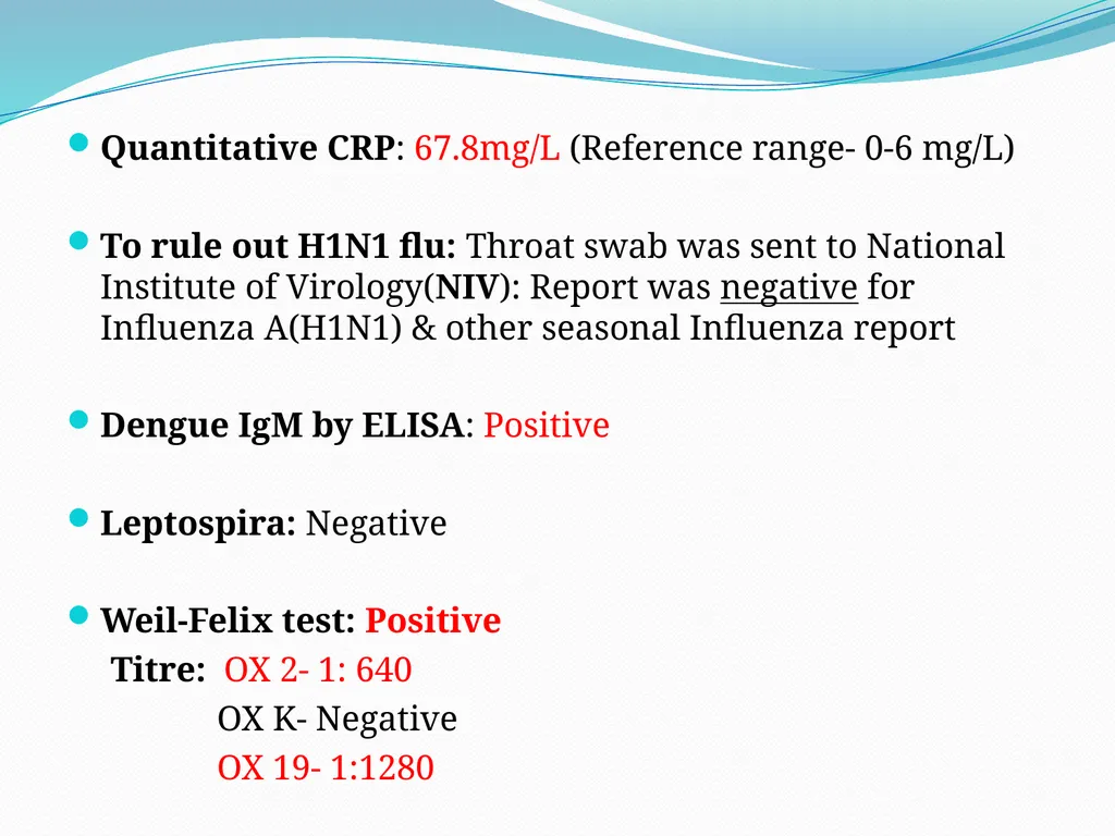 A case of Dengue Virus & Ricketssia co-infection - slide 6 of 16