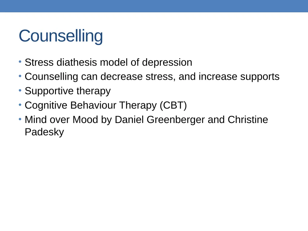 Title Slide Approach to Depression in Primary Care - slide 24 of 56