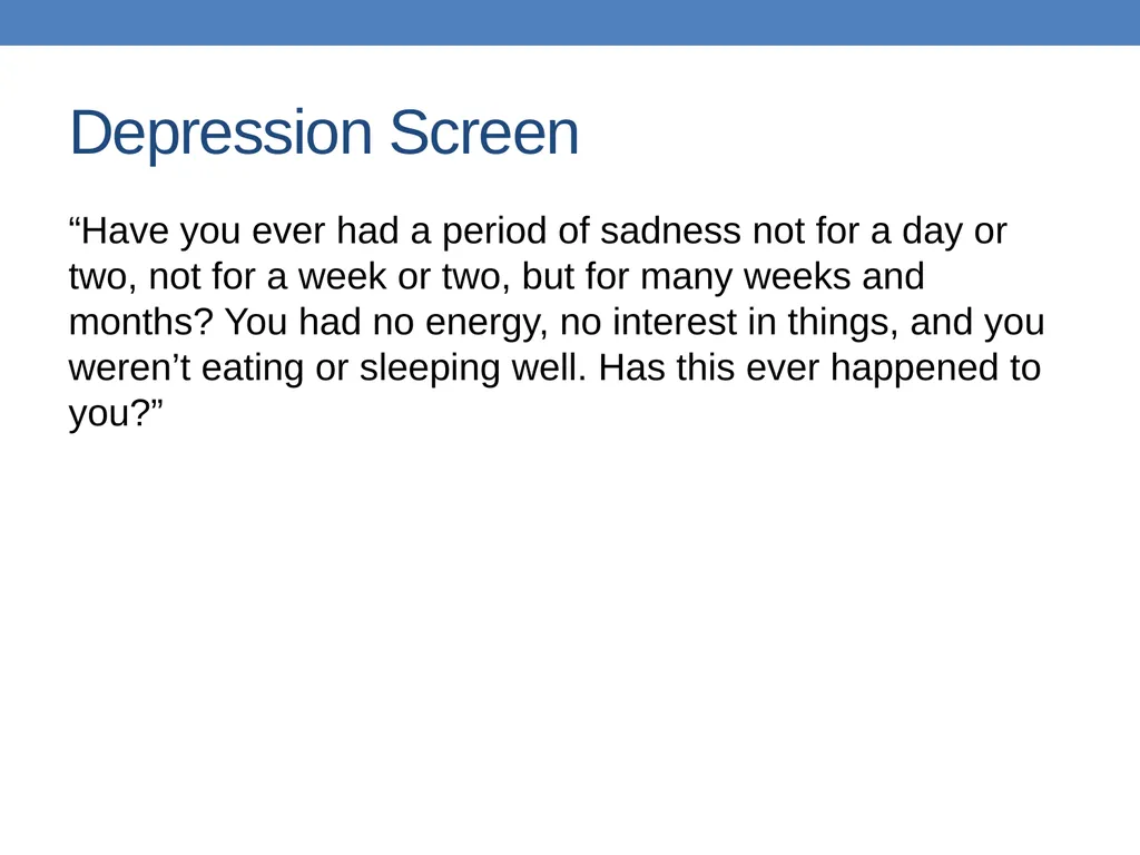 Title Slide Approach to Depression in Primary Care - slide 14 of 56
