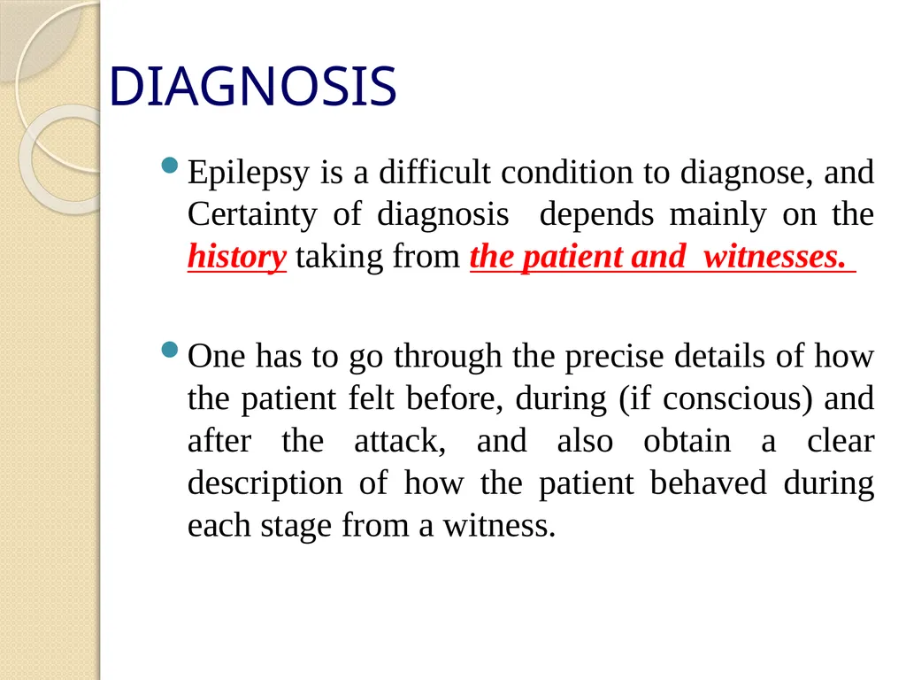 Epilepsy Definitions Seizure: Is a sudden - slide 18 of 41