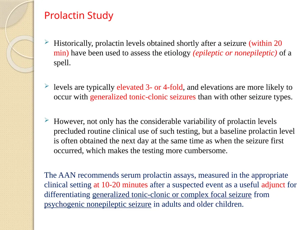 Epilepsy Definitions Seizure: Is a sudden - slide 24 of 41