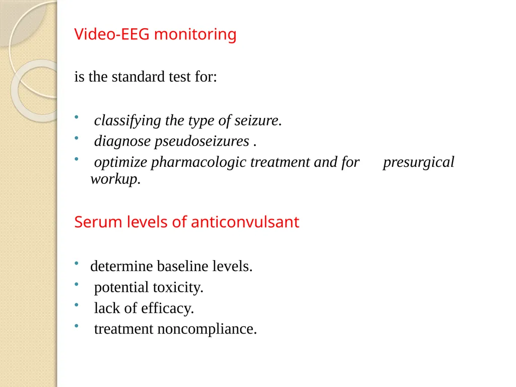 Epilepsy Definitions Seizure: Is a sudden - slide 25 of 41