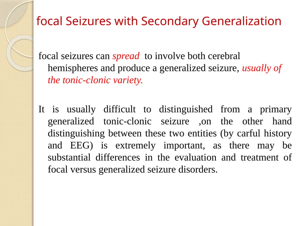 Epilepsy Definitions Seizure: Is a sudden - slide 11 of 41
