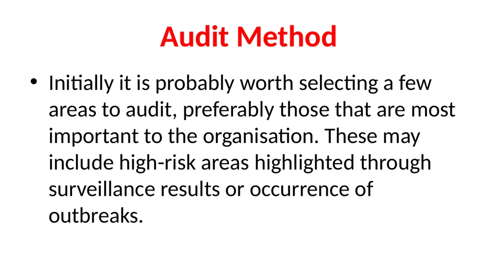 Audits in Infection Prevention and Control Dr. Ved - slide 6 of 20