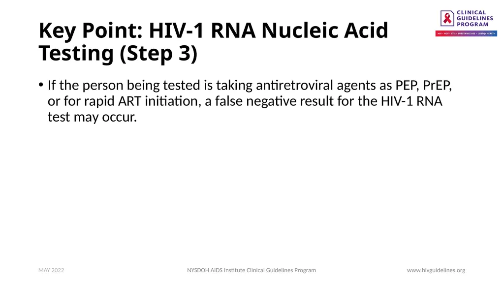 HIV Testing www.hivguidelines.org MAY 2022 NYSDOH - slide 20 of 29