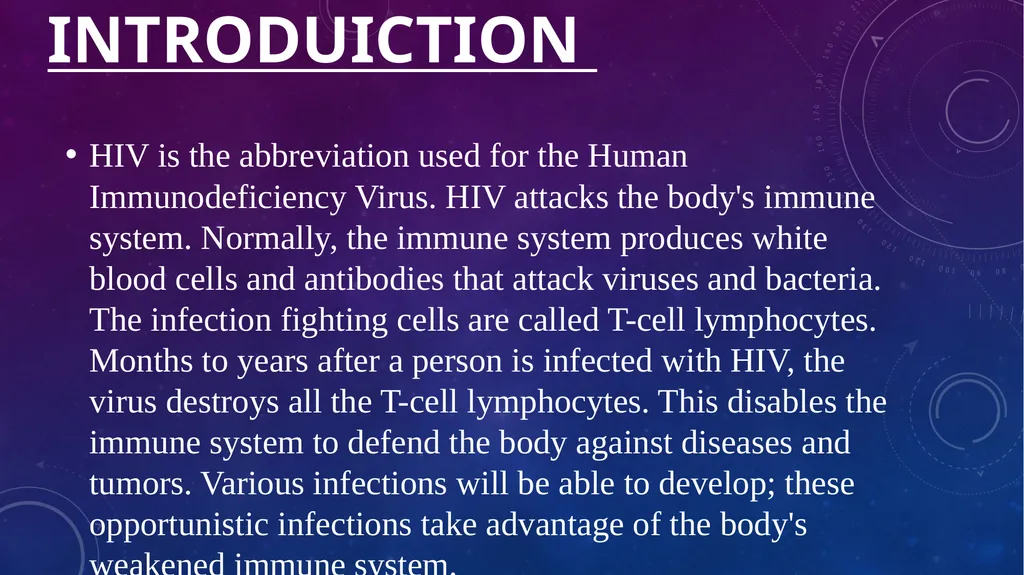 objective Introduce the HIV Define the HIV Discuss - slide 2 of 23