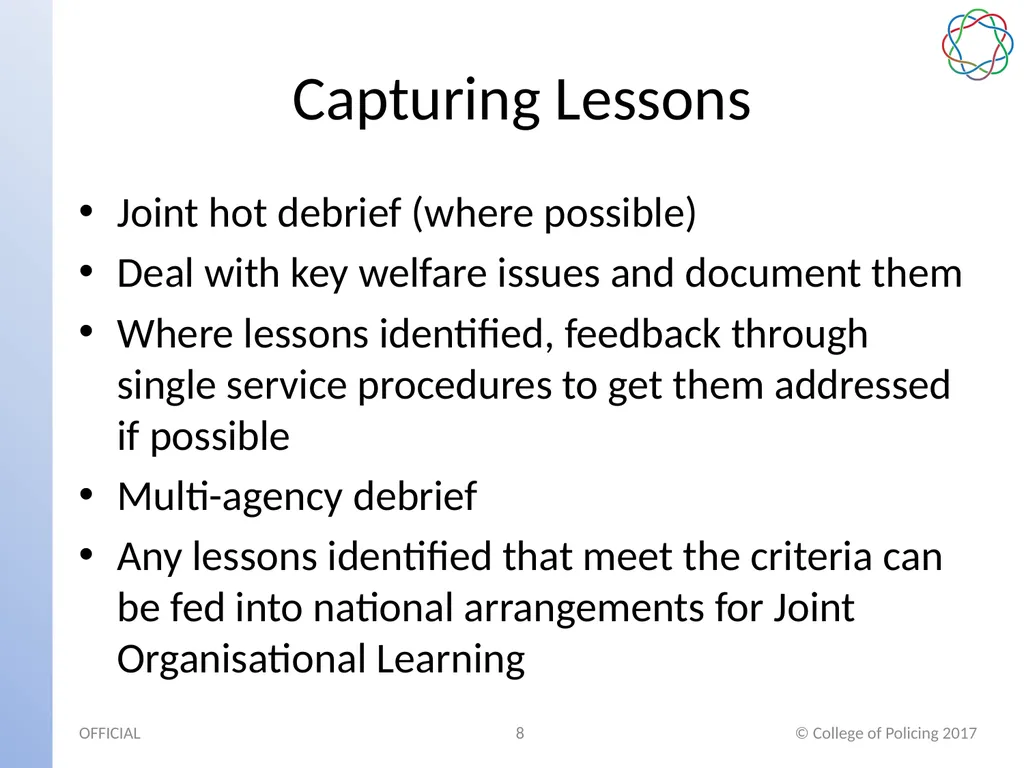 Multi-Agency Interoperability Training Operational - slide 8 of 11