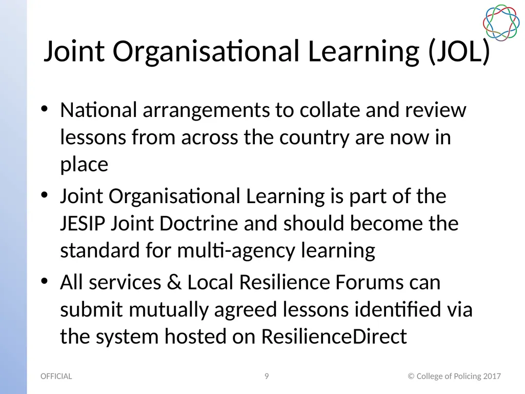 Multi-Agency Interoperability Training Operational - slide 9 of 11