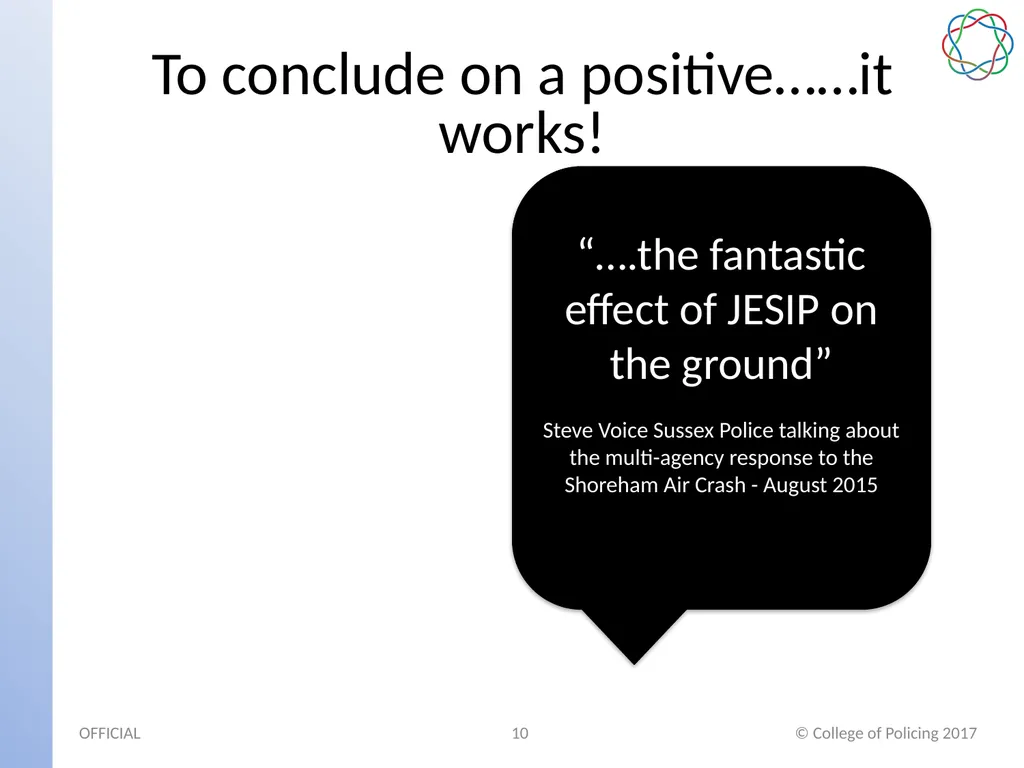 Multi-Agency Interoperability Training Operational - slide 10 of 11