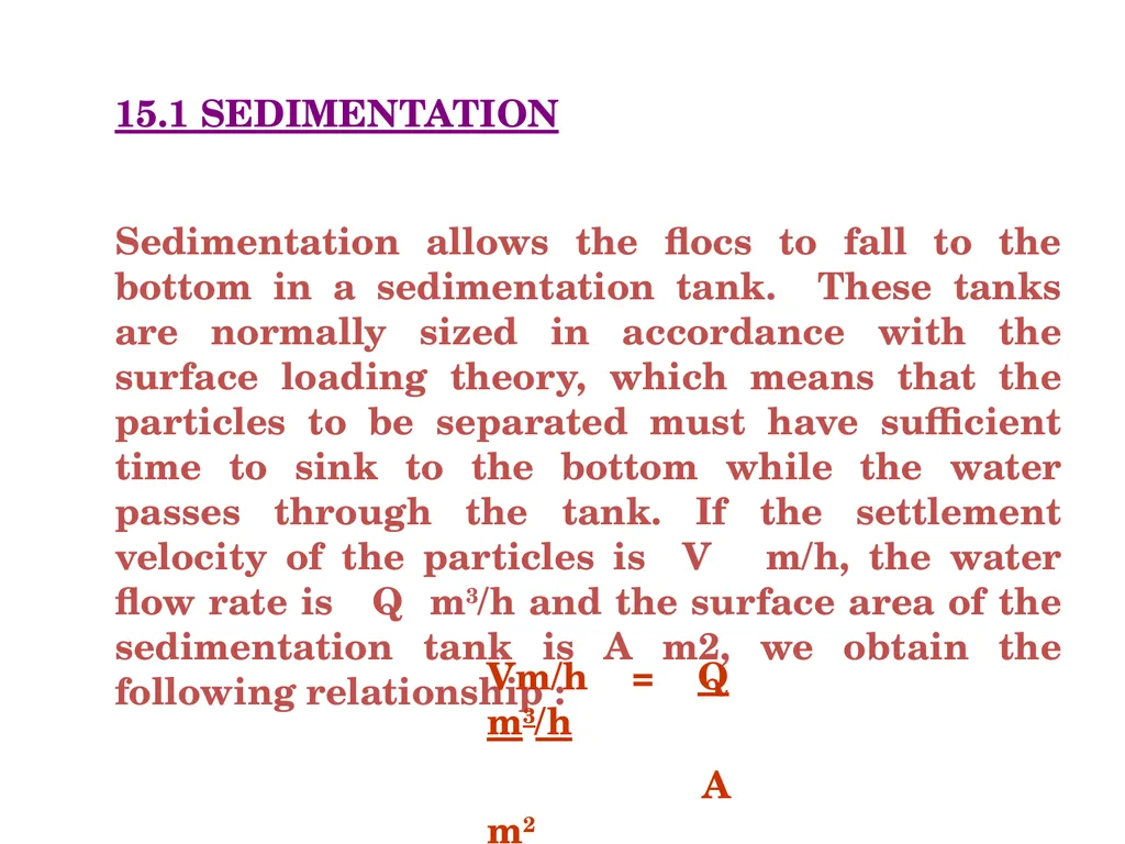 Sedimentation Sedimentation is a physical - slide 17 of 25
