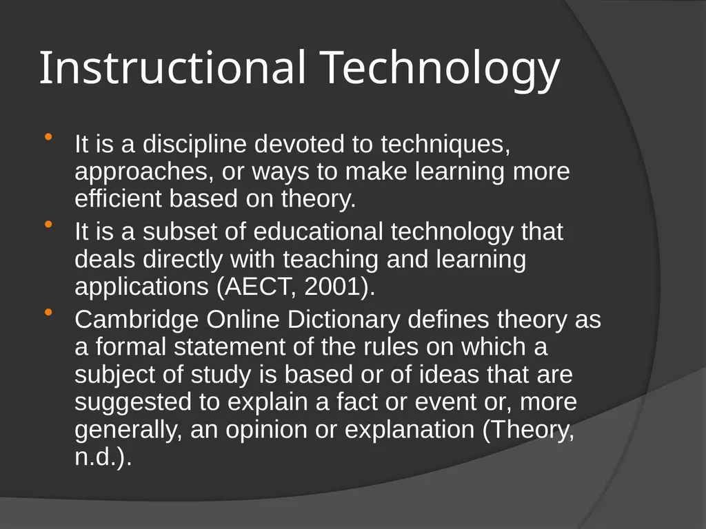 Understanding educational technology Nature, Scope - slide 11 of 14