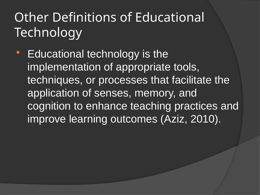 Understanding educational technology Nature, Scope - slide 5 of 14