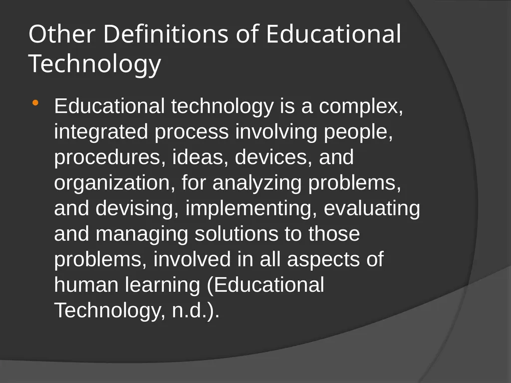 Understanding educational technology Nature, Scope - slide 7 of 14