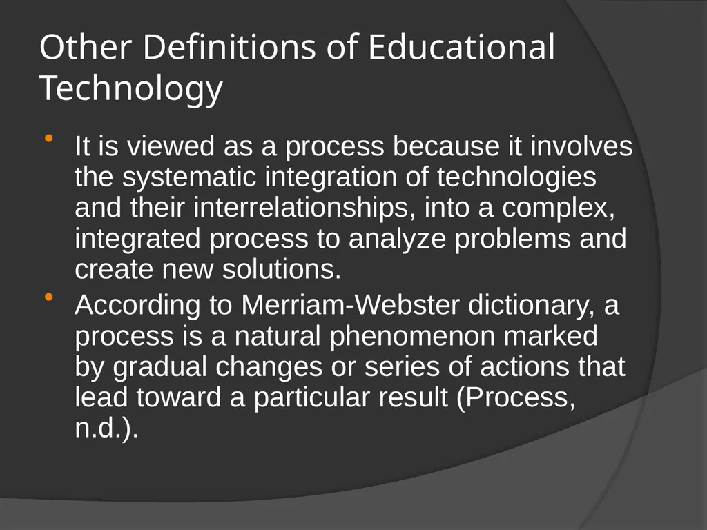 Understanding educational technology Nature, Scope - slide 8 of 14