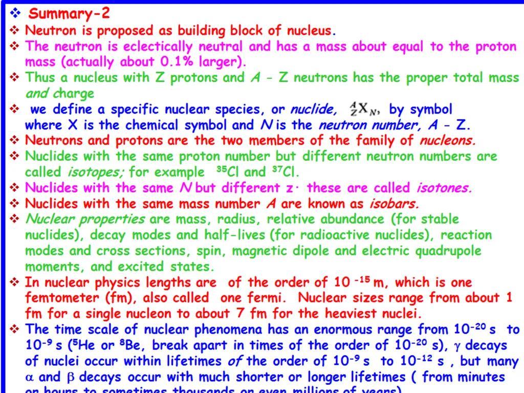 Ch-1-T162 BASIC CONCEPTS The neutron is - slide 10 of 13