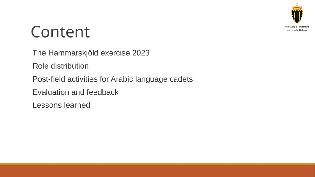 The military exercise as an arena for practicing - slide 2 of 18