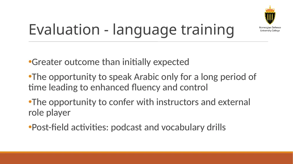 The military exercise as an arena for practicing - slide 11 of 18