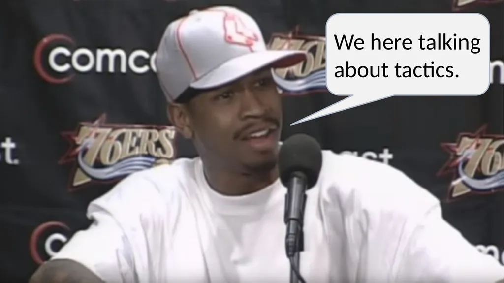 We here talking about tactics. Tactics are how we - slide 1 of 10