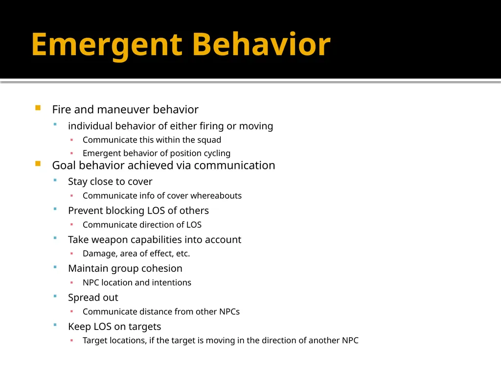 Squad Tactics and Artificial Intelligence Matt - slide 23 of 52