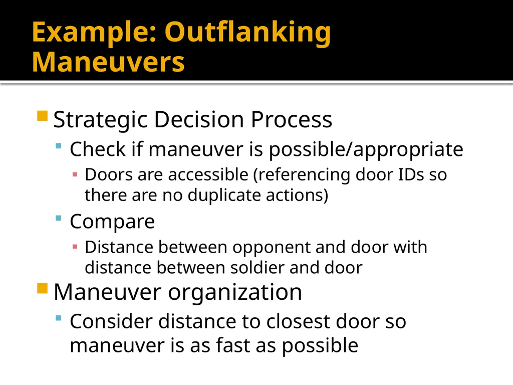 Squad Tactics and Artificial Intelligence Matt - slide 35 of 52