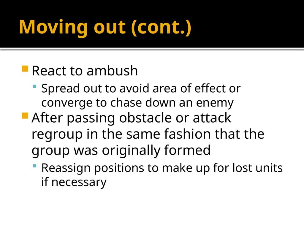 Squad Tactics and Artificial Intelligence Matt - slide 47 of 52