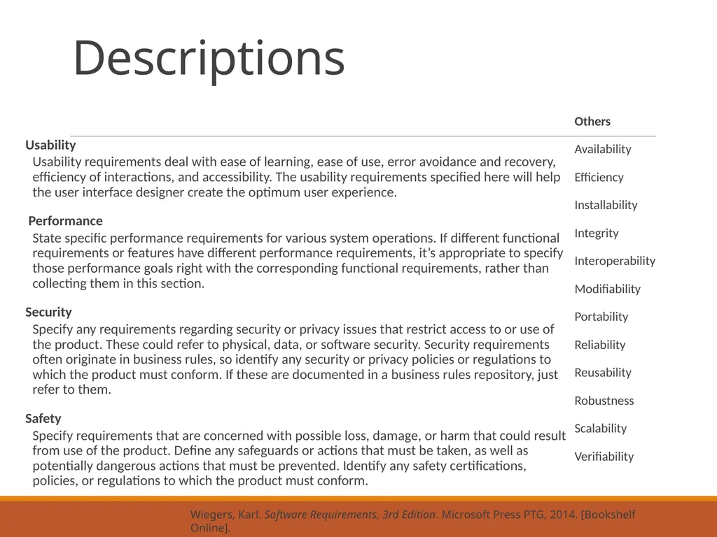 Non-Functional Requirements Quality attributes and - slide 7 of 11