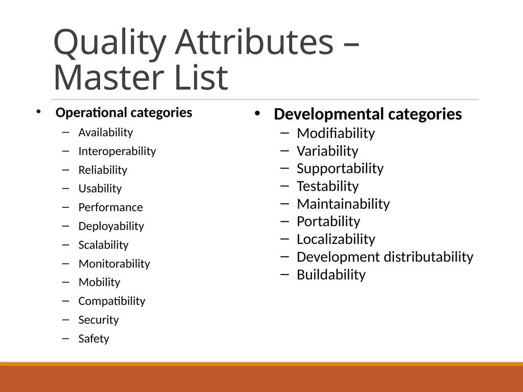 Non-Functional Requirements Quality attributes and - slide 6 of 11