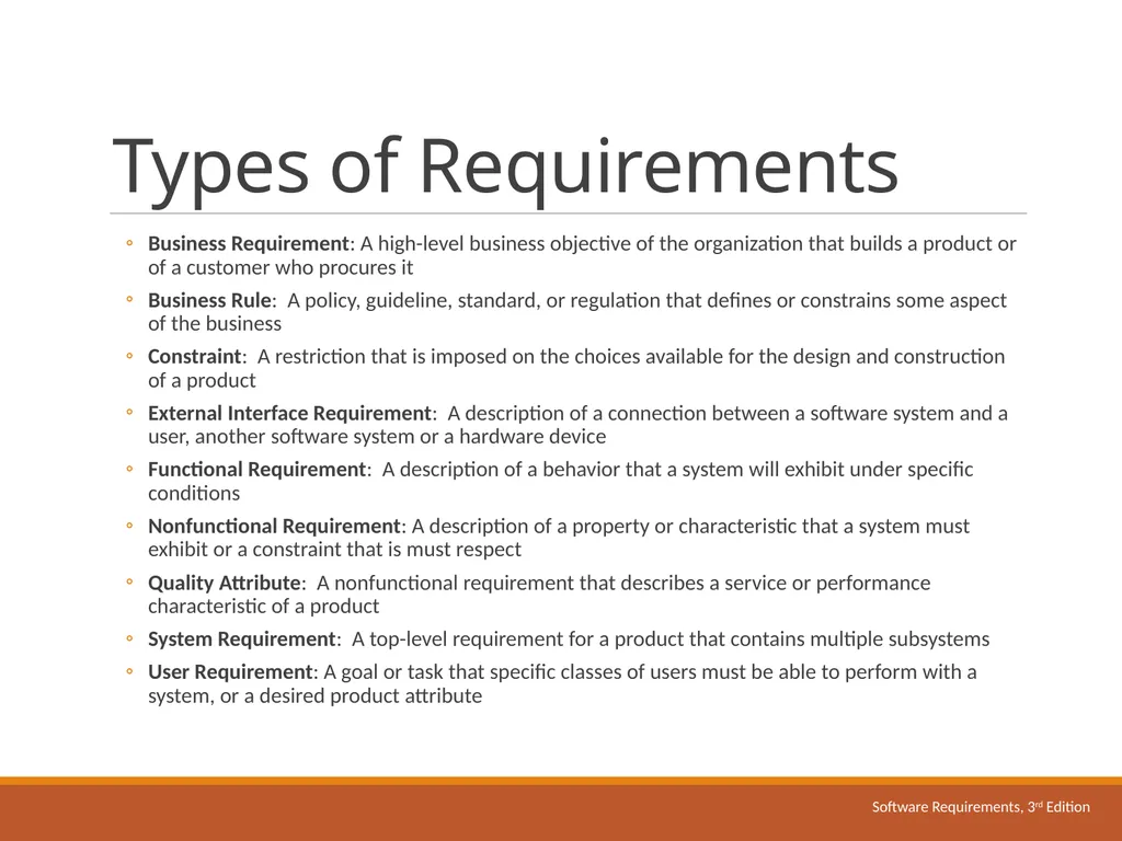 Non-Functional Requirements Quality attributes and - slide 3 of 11