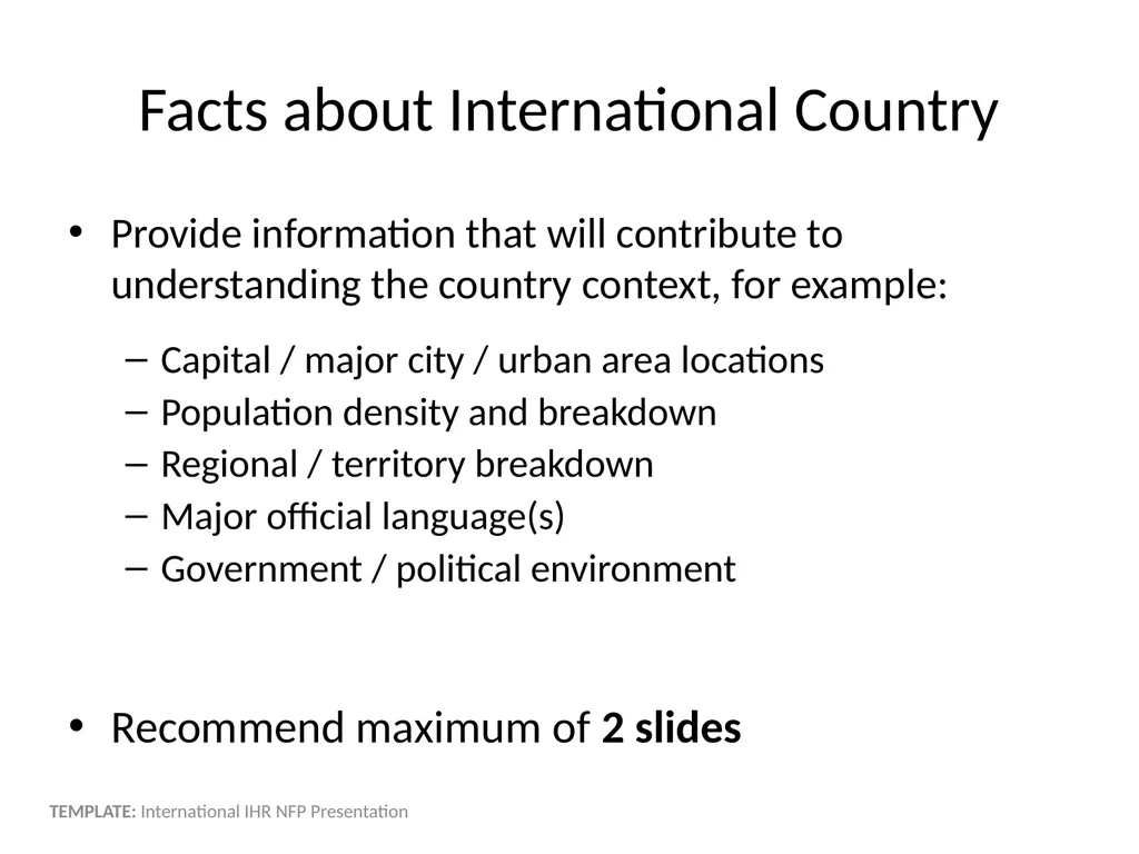 International IHR NFP Presentation Name - slide 2 of 13