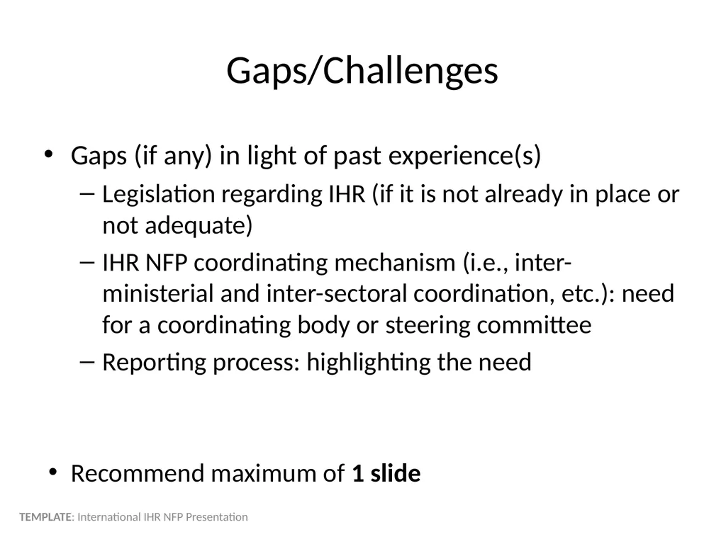 International IHR NFP Presentation Name - slide 10 of 13