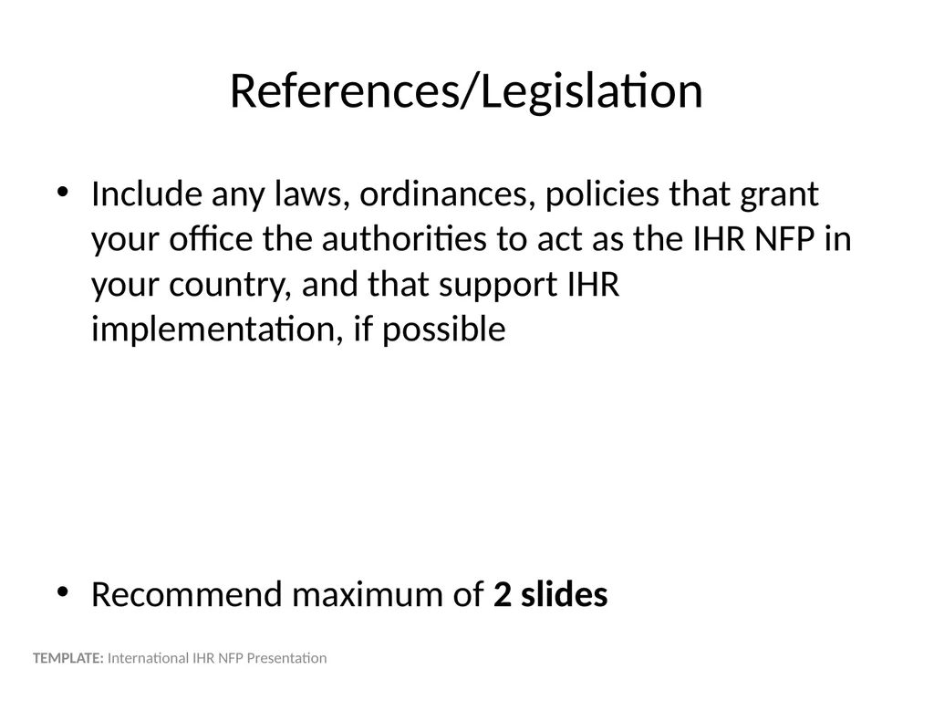 International IHR NFP Presentation Name - slide 4 of 13