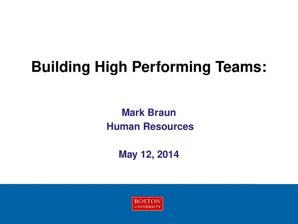 Building High Performing Teams: Mark Braun Human