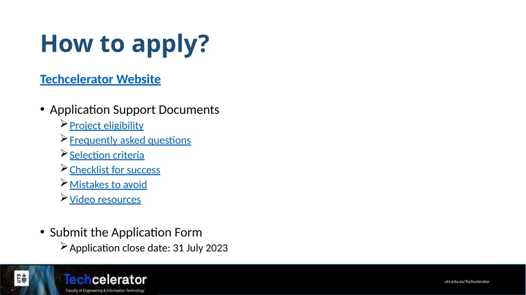 Program Information Session Techcelerator - slide 6 of 16
